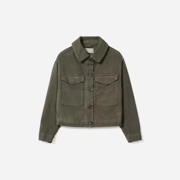 Everlane Jackets & Blazers - Everlane Moleskin Utility Jacket size M- Kalamata Olive Green- NWT